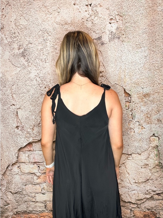 Scandal Italy Dresses & Skirts - Scandal Italy Nova Black Tie-Shoulder Dress